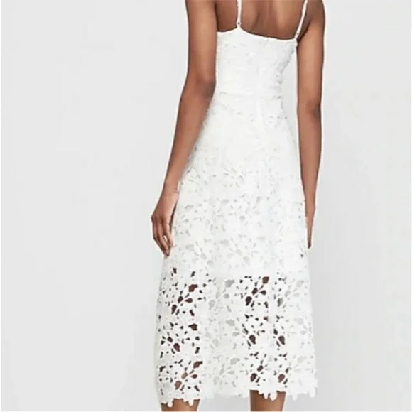 Express White Lace Midi Dress - Picture 6 of 6